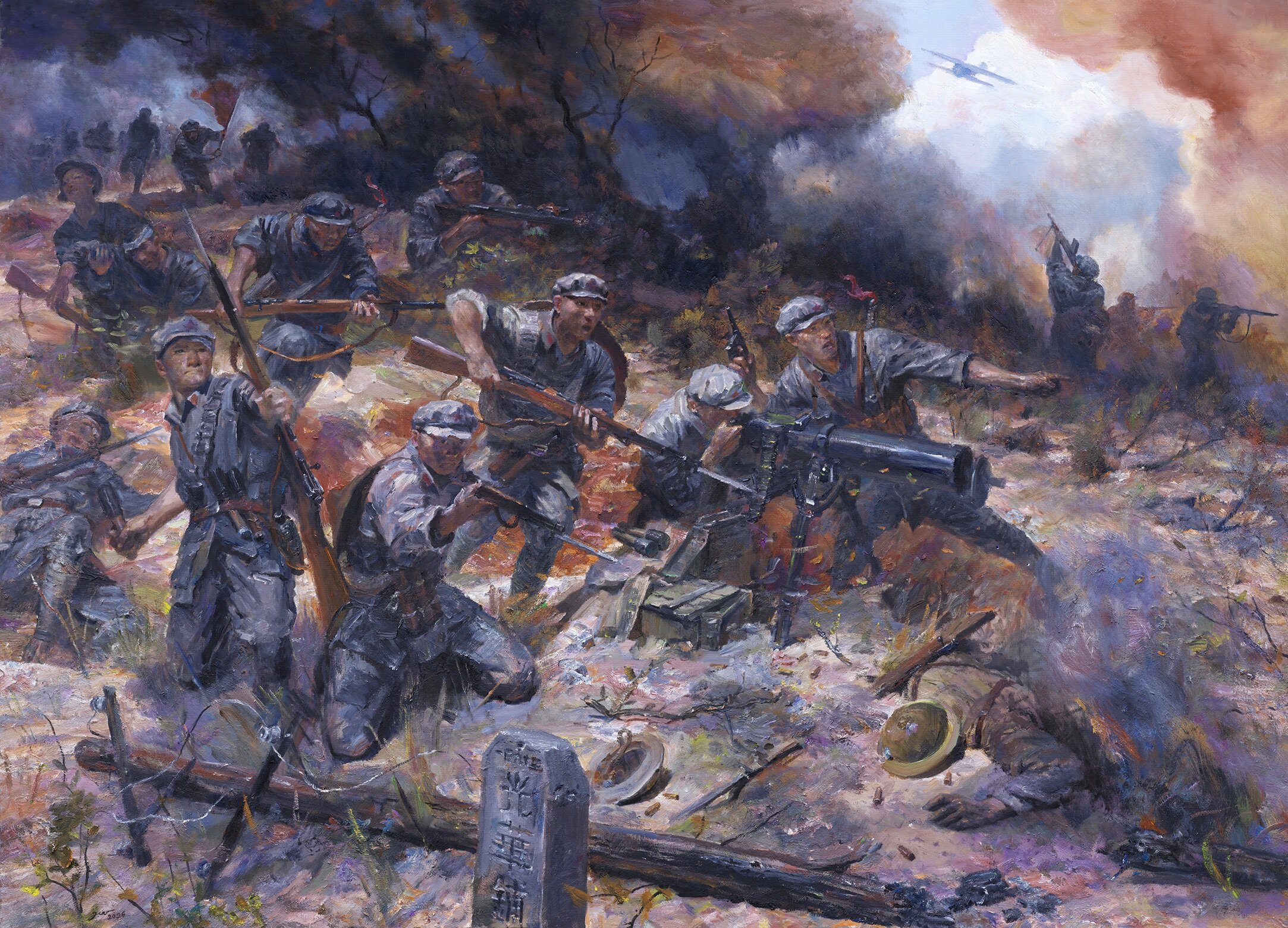 10. 《光华铺阻击战》  韦军 油画 .jpg