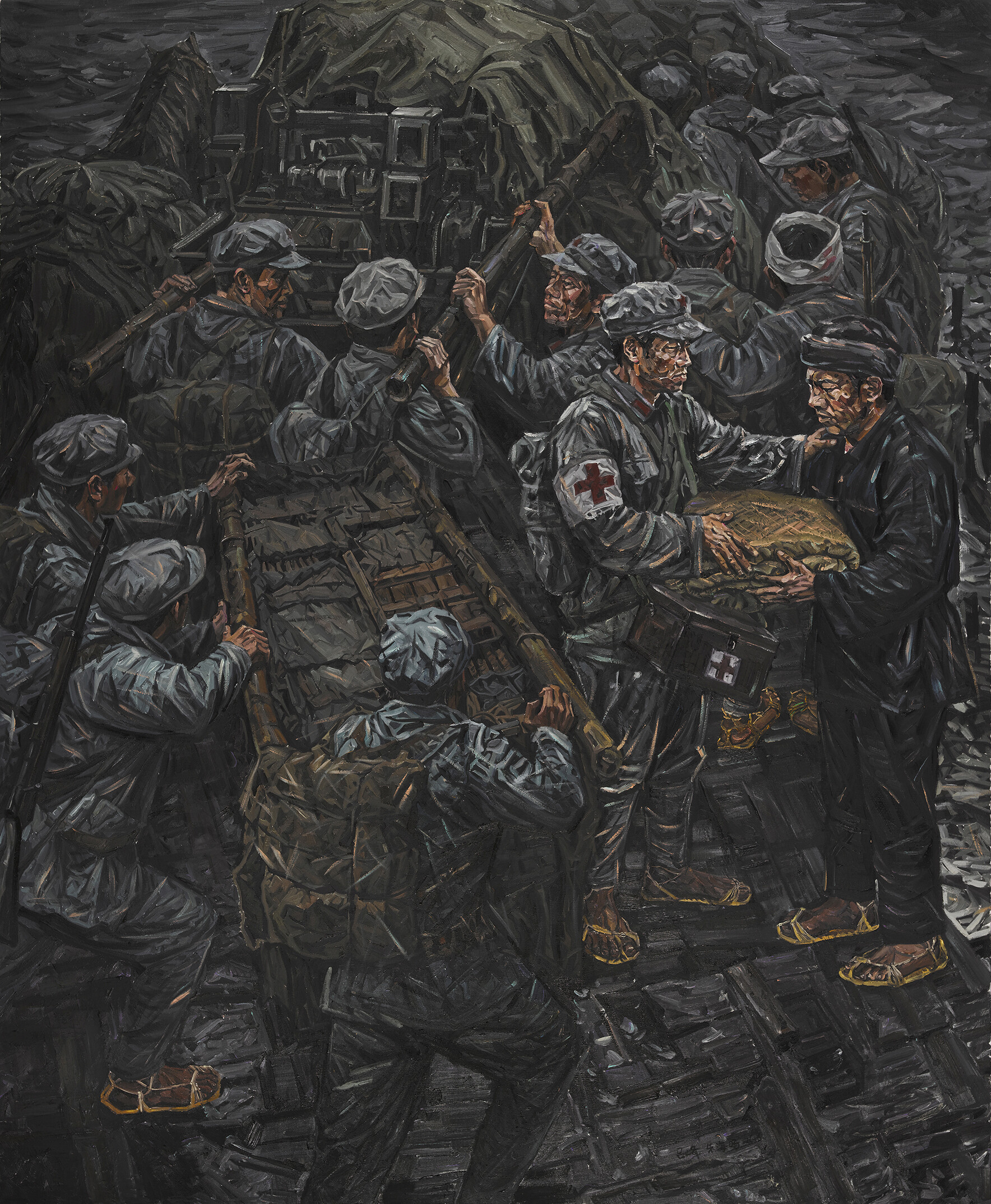 16. 《一床红军被》 吕峰、朱海旸 油画 .jpg
