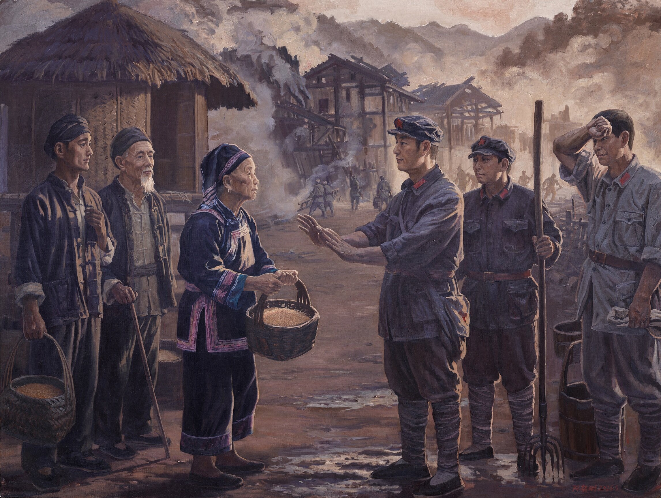 1  就把这些稻谷留作明年的种子吧（油画） 陈毅刚.jpg