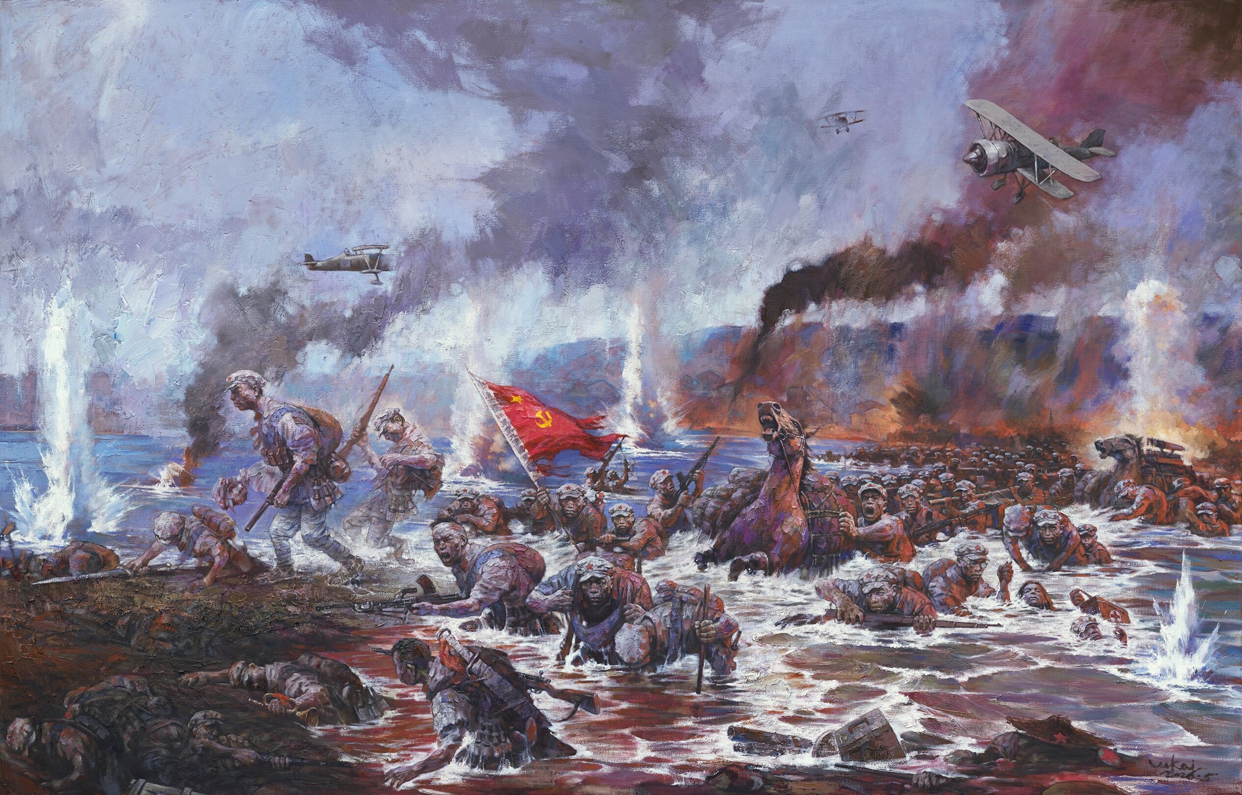 6.《喋血凤凰嘴》  卢恺   油画.jpg