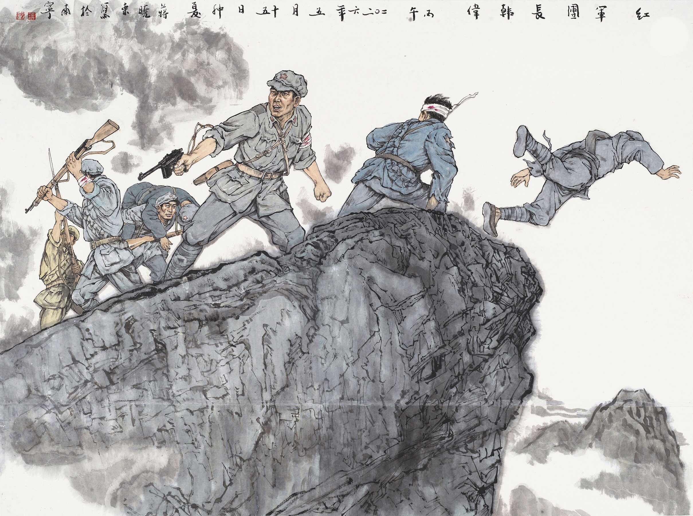 13.《红军团长韩伟》 蒋晓东    国画  .jpg