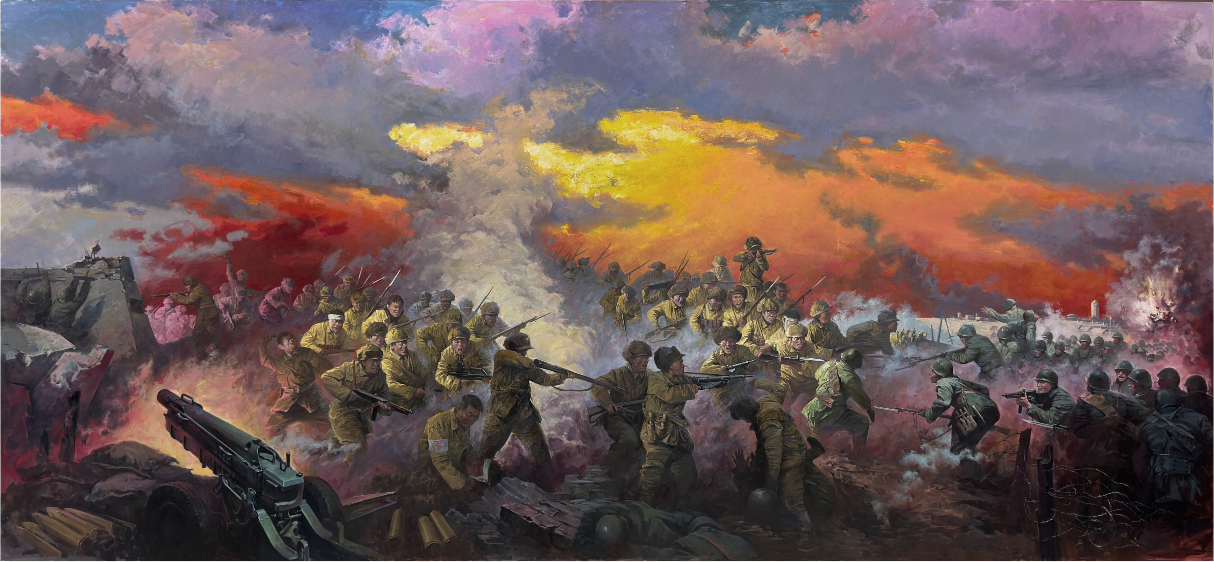 14.付巍巍《辽沈战役-攻克锦州》300x140cm，2022年.jpg