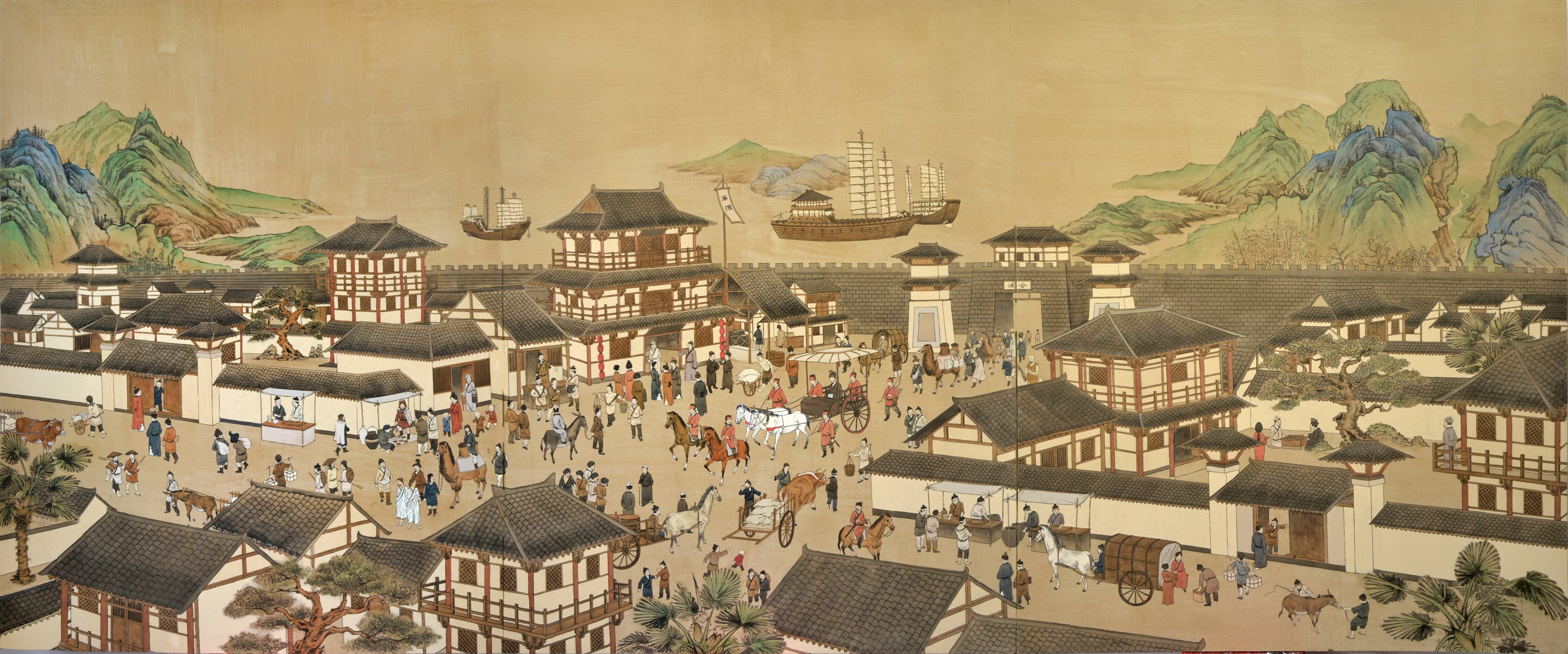 37..吴大睃 卢莹   作品名称《合浦市舶繁盛图》 尺寸：150cm×360cm 材质：胶底彩绘  创作年代：2025年.jpg