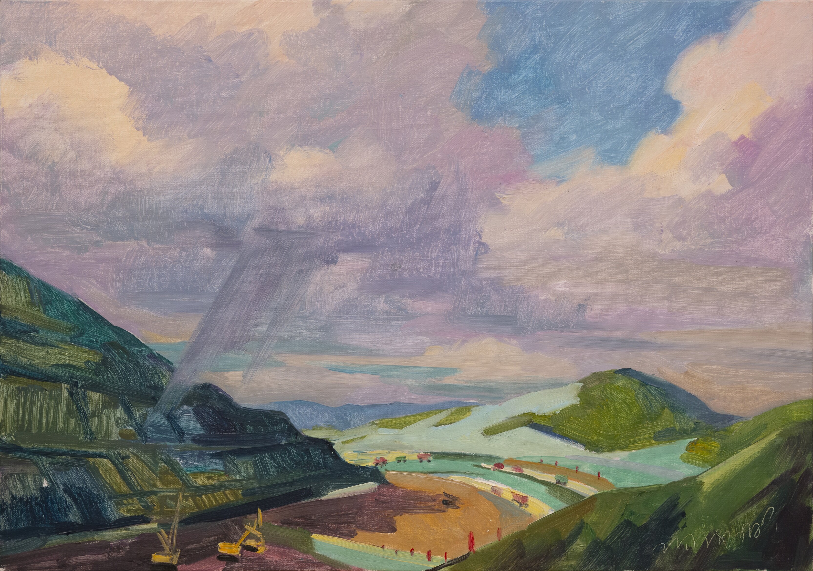 1.孙韬《平路运河 工地上空》50cm×70cm油画2023年写生于广西平路运河马道枢纽.jpg
