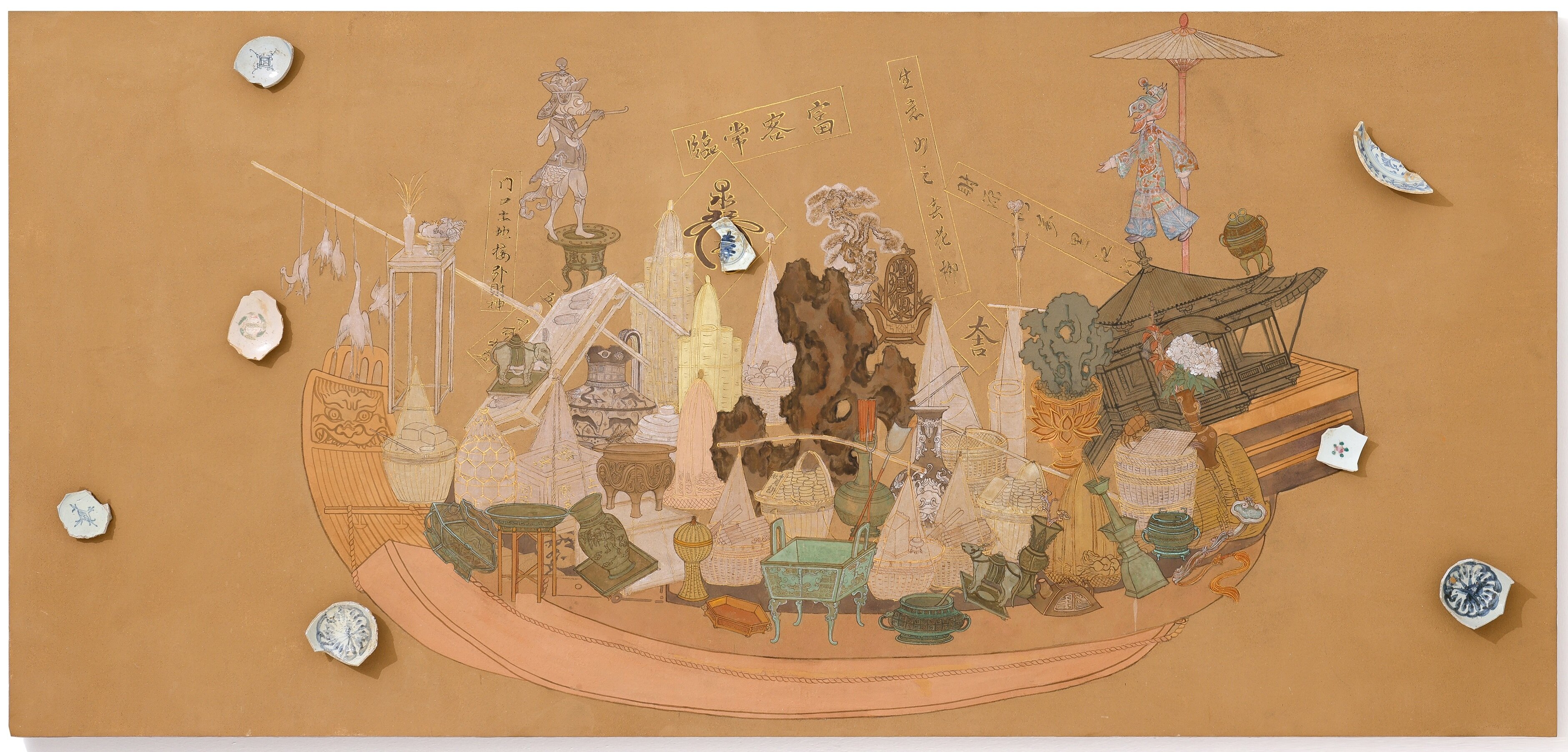 12.贺亮 刘志书 黄静如 王淇 杨浩 吴羡 高节《丰舟》高110cm×宽 210 cm，综合材料，2023年.jpg